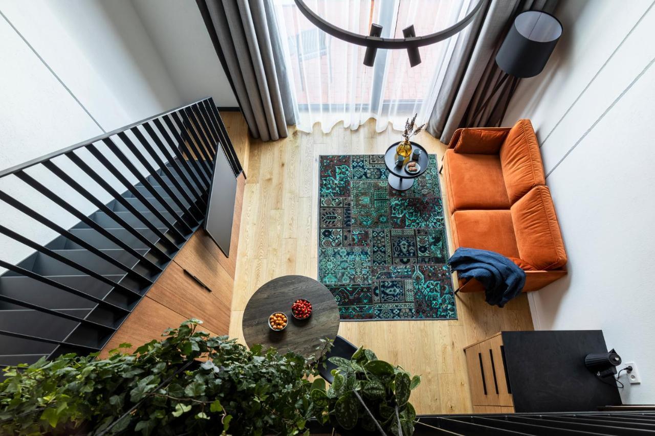 Stylish Loft With Terrace Paupys, Old Town Apartman VNO Kültér fotó